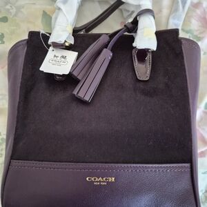 Coach Women's Purple Leather Bag